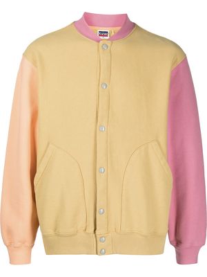 Levi's: Made & Crafted fleece colour-block bomber jacket - Yellow