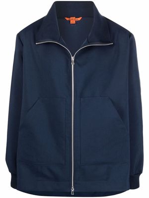 Barena oversized high-neck bomber jacket - Blue