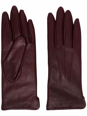 Aspinal Of London leather driving gloves - Red