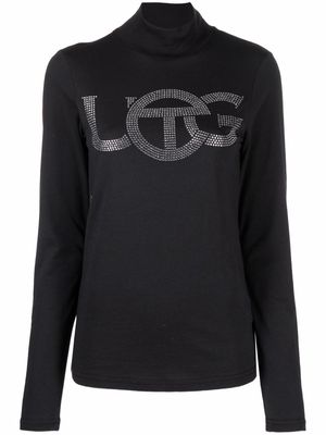 UGG crystal-logo roll-neck jumper - Black