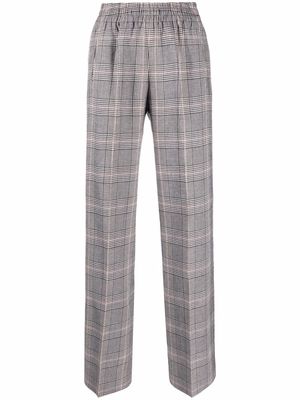 Golden Goose logo-patch check-print trousers - White