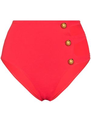 Alexandra Miro Della cut-out bikini bottom - Red