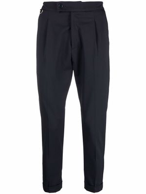 Low Brand pleat-detail tailored wool trousers - Blue