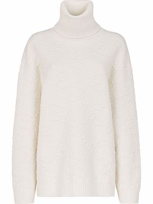 Fendi oversized roll-neck jumper - White