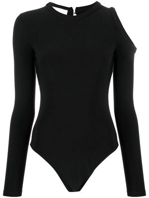 Atu Body Couture cut-detail long sleeve bodysuit - Black