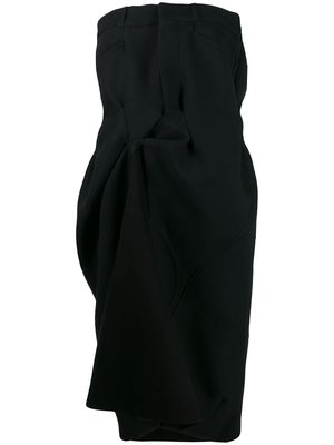 Maison Margiela strapless draped midi dress - Black