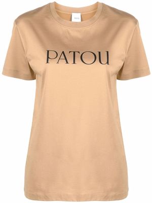 Patou logo-print cotton T-shirt - Neutrals