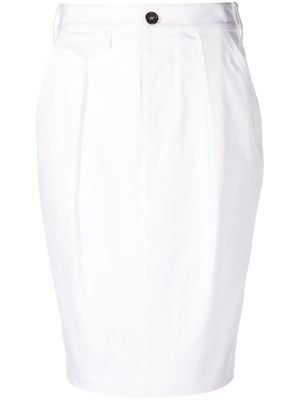 Dsquared2 high-waisted tulip skirt - White