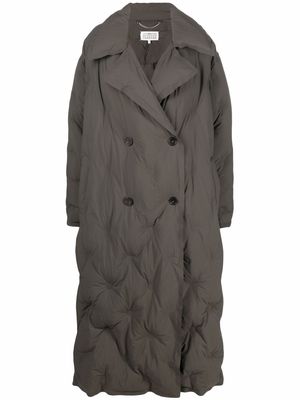 Maison Margiela double-breasted quilted coat - Green