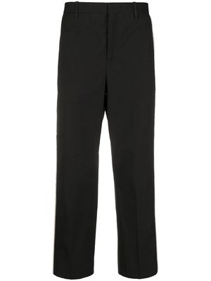 Neil Barrett contrasting side panel cropped trousers - Black