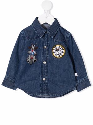 Stella McCartney Kids patch-detail denim shirt - Blue