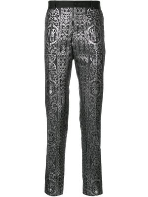 Dolce & Gabbana jacquard tailored trousers - Grey