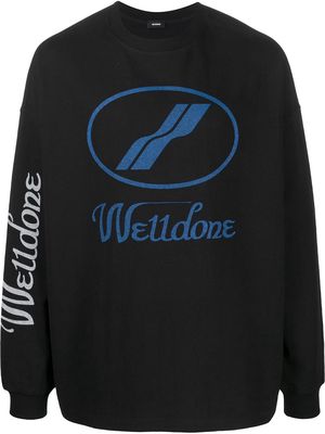 We11done oversized logo sweatshirt - Black