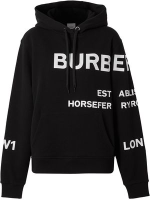 Burberry Horseferry-print hoodie - Black