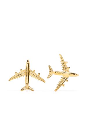Natia X Lako Airplane brass earrings - Gold