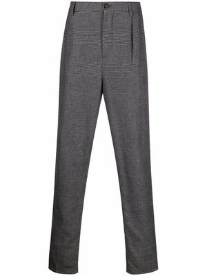 Brunello Cucinelli checked tapered trousers - Grey