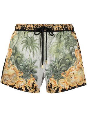 Camilla Palazzo Of Palms swim shorts - Gold