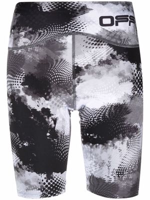 Off-White Active tie-dye print cycling shorts - Grey