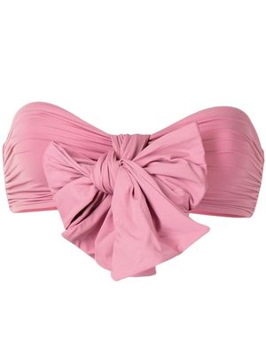 BONDI BORN Neve ribbon strapless top - Pink