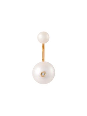 Delfina Delettrez 'Pearl Piercing' diamond earring - White