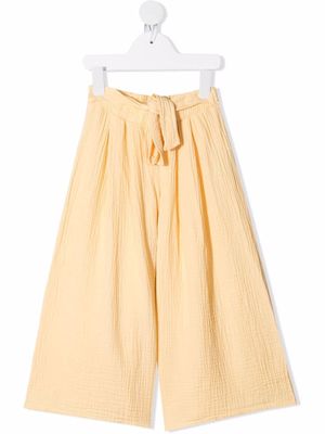 Emile Et Ida bow-detail wide-leg trousers - Yellow