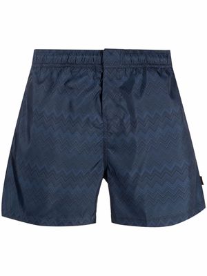 Missoni zigzag-pattern swim shorts - Blue