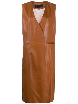 Arma double breasted tailored waistcoat - Brown