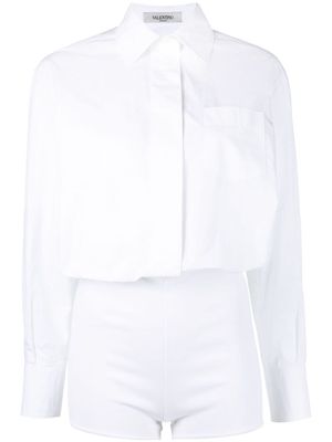 Valentino buttoned shirt playsuit - White