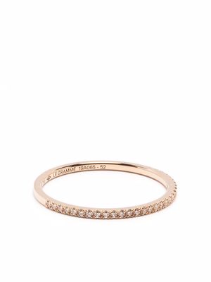 Le Gramme 18kt red gold 1g diamond half pavé ring