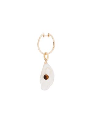 By Pariah 14kt gold Tiger Eye pearl earring - YELLOW GOLD