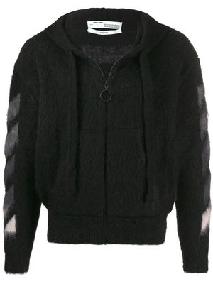 Off-White Arrows hooded cardigan - Black