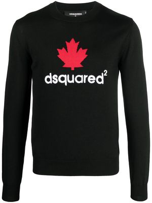 Dsquared2 embroidered logo jumper - Black
