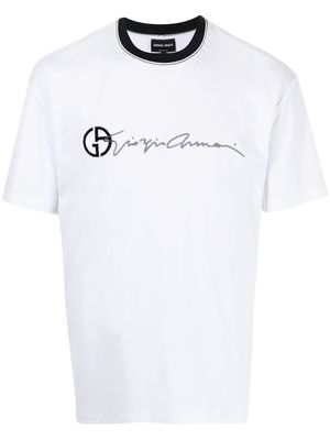 Giorgio Armani logo-print short-sleeved T-shirt - White