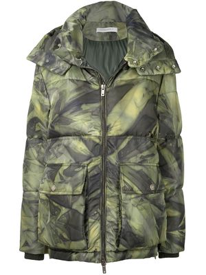 Golden Goose camouflage-print puffer jacket - Green