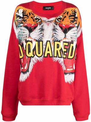 Dsquared2 tiger print sweatshirt