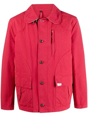 Fay colour-block cotton jacket - Red