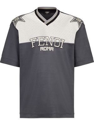 Fendi star patch T-shirt - Grey