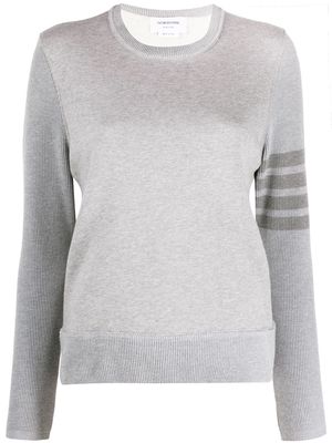 Thom Browne tonal 4-Bar loopback sweatshirt - Grey