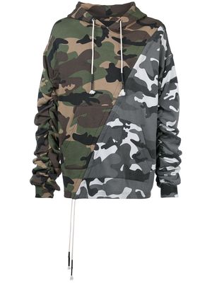 Mostly Heard Rarely Seen mixed camouflage hoodie - Green