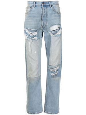 COOL T.M distressed straight-leg jeans - Blue