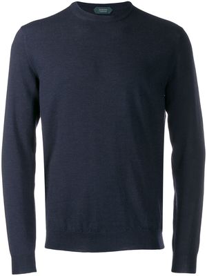 Zanone crew-neck knit sweater - Blue