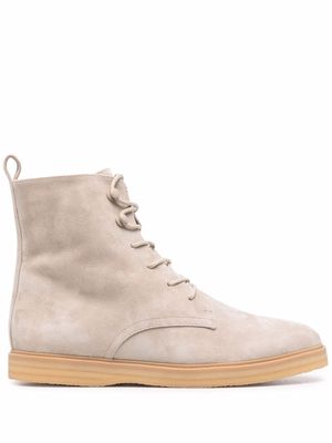 12 STOREEZ shearling-lined ankle boots - Neutrals