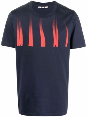 Marni graphic-print cotton T-shirt - Blue