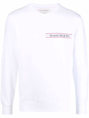 Alexander McQueen logo-patch sweatshirt - White