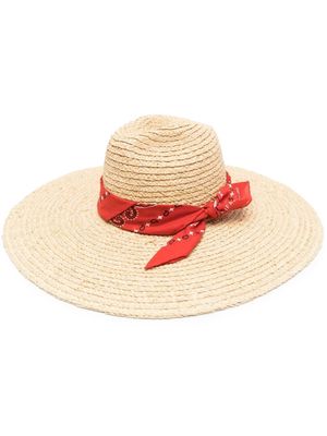 Alanui San Antonio straw hat - Neutrals