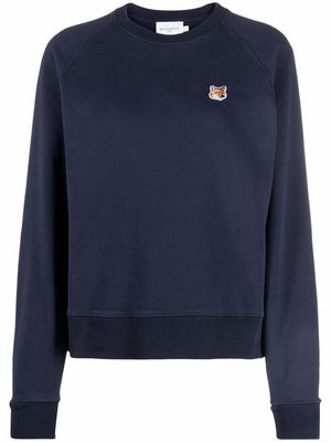 Maison Kitsuné fox-patch sweatshirt - Blue