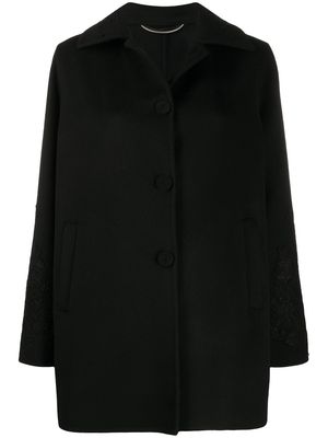 Ermanno Scervino single-breasted felt coat - Black