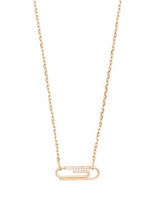 Aurelie Bidermann 18kt yellow gold Paper Clip diamond necklace