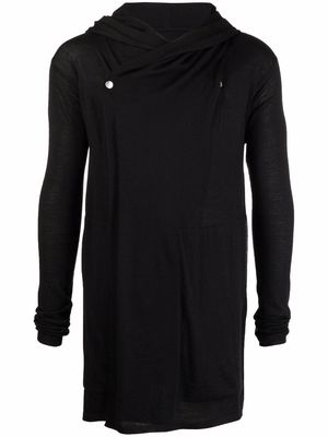 Rick Owens hooded cashmere jumper - Black