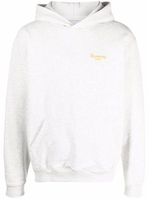 Harmony Paris embroidered-logo hoodie - Grey